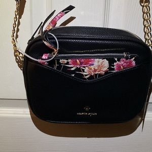 *Brand New* Nanette Lepore Camera w/ Print Pouch Crossbody Black/Floral